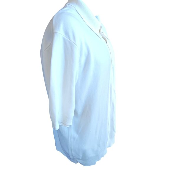 Vintage Men's Polo Shirt Large Ban Lon 1970's Golfer White Ribbed Collar 1970's - Picture 3 of 5